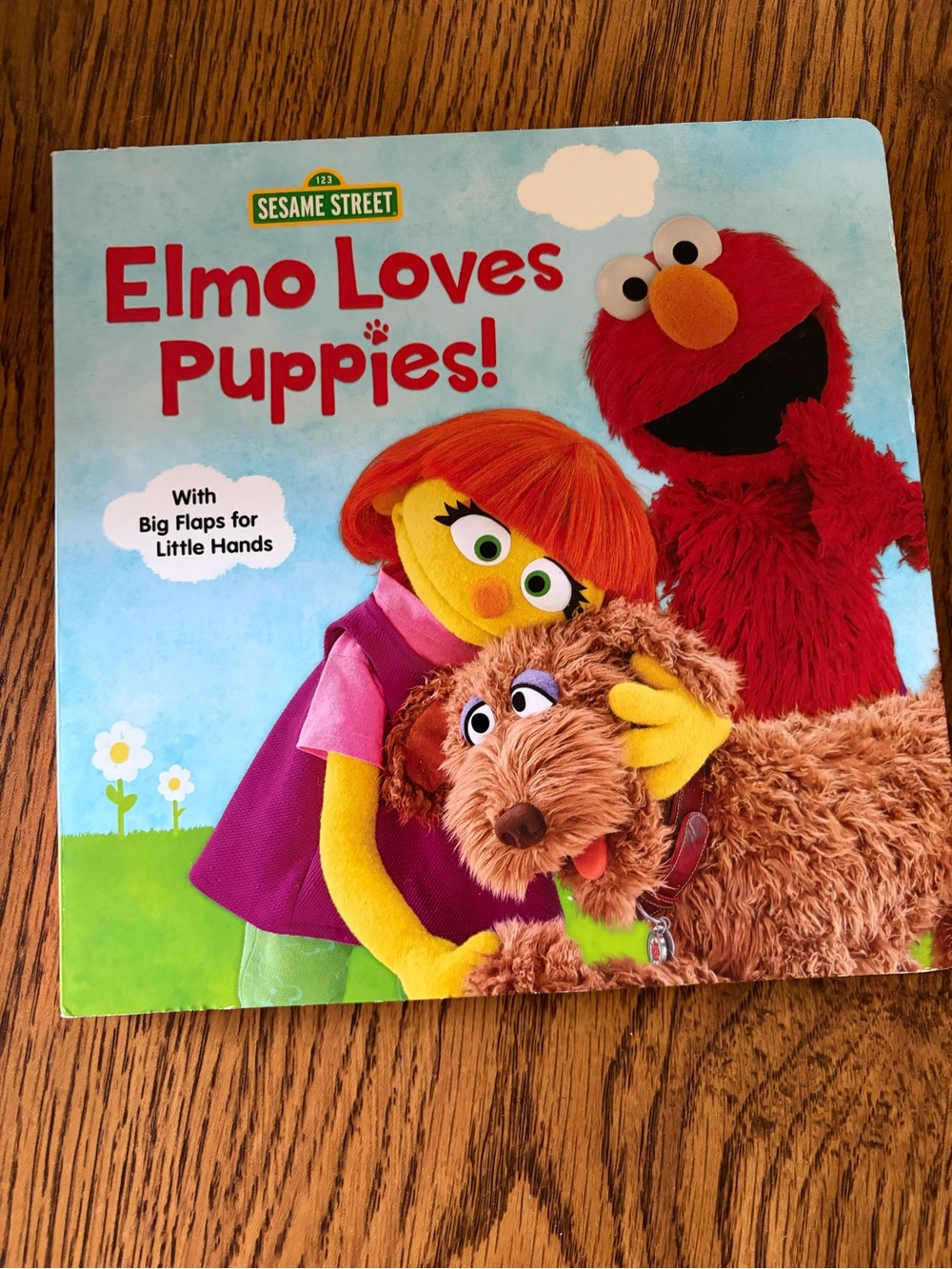 Sesame Street Elmo Loves Puppies! - Red, Blue & Yellow Characters